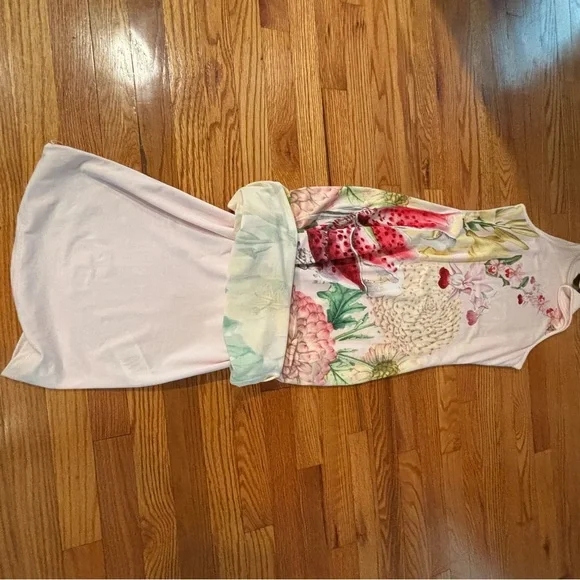 TED BAKER LONDON Floral Tropical Print
Sleeveless Midi Dress Size 1 (US 2-4) - Picture 5 of 10